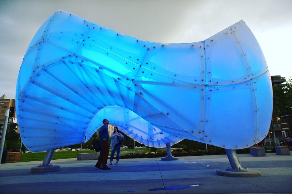 Blessing Hancock sculpture Chinook Arc